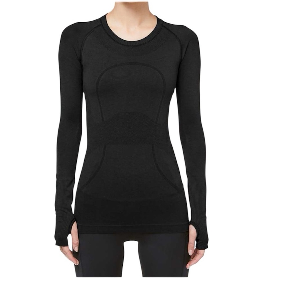 Lululemon Athletica Swiftly Tech Long Sleeve Crew Size 4 Black - Picture 5 of 16